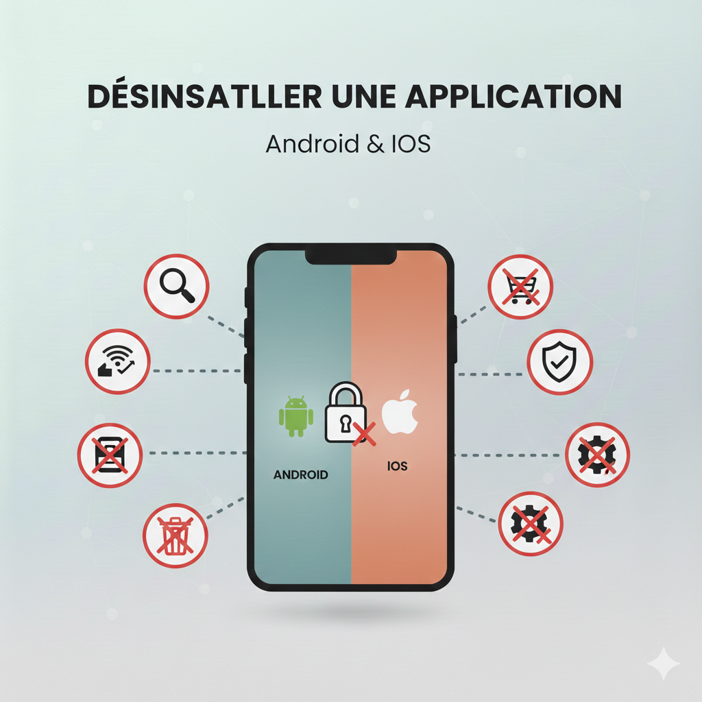 désinstaller une application mobile